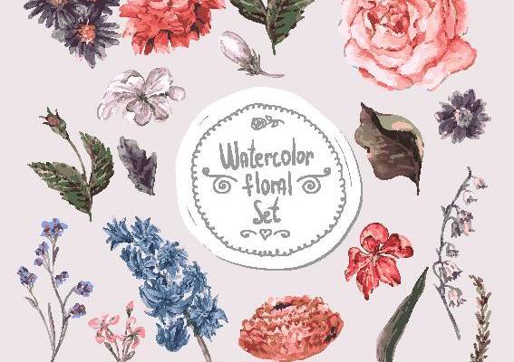 时尚水彩花卉裁片印花服装设计灵感