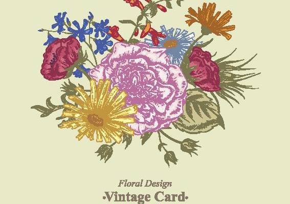 复古风格花卉裁片印花服装印花设计