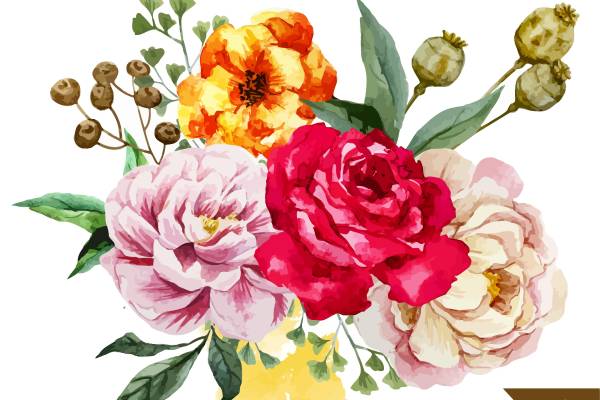 时尚花卉裁片印花服装印花设计,适合春夏季节