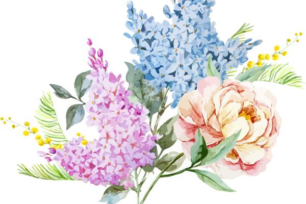 清新花卉裁片印花服装印花设计,适合春夏季节