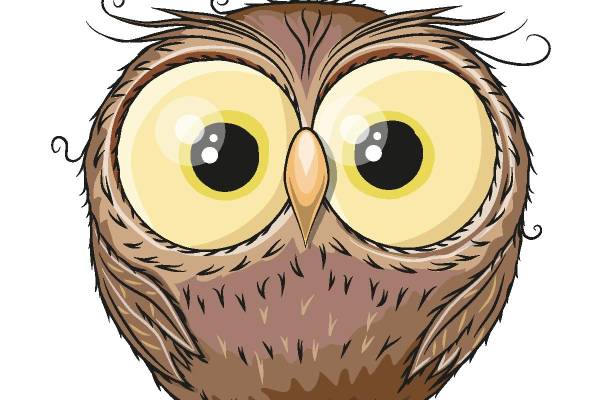 可爱卡通猫头鹰裁片印花服装印花设计