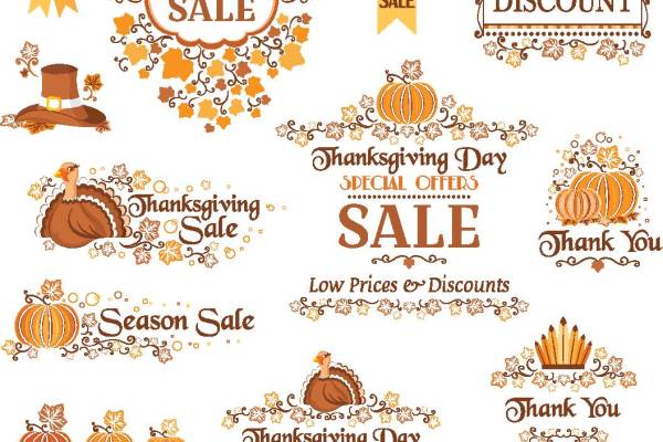 感恩节服装印花设计：秋季促销裁片印花图案