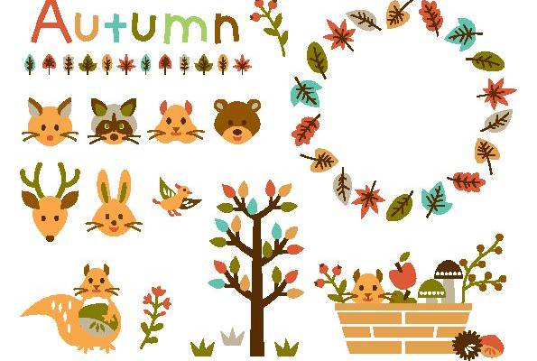 秋季主题裁片印花服装印花设计，适合儿童和成人