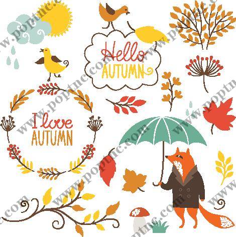 秋季主题裁片印花服装 时尚自然风格服装印花设计