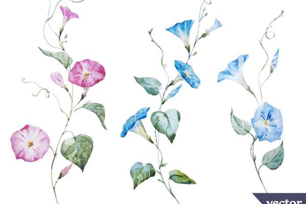 时尚水彩花卉裁片印花服装印花设计