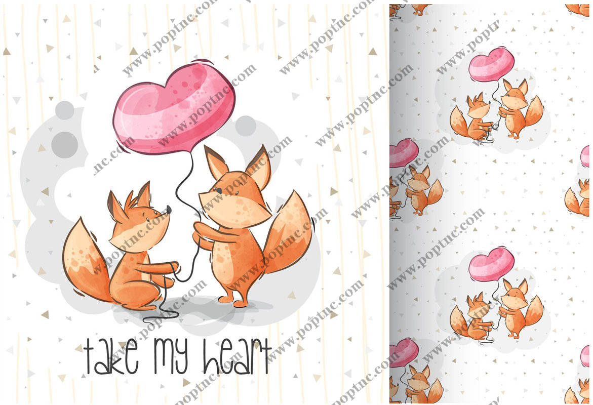 温馨可爱狐狸裁片印花服装,传递爱意的时尚选择