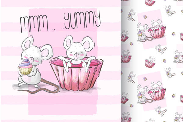 可爱兔子裁片印花服装，甜美风格儿童服饰设计