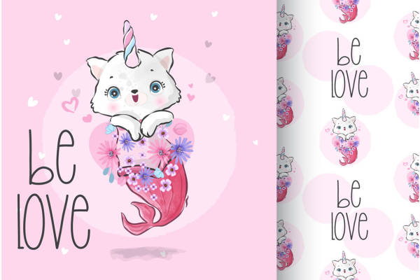 梦幻可爱独角兽裁片印花服装，展现甜美少女风格