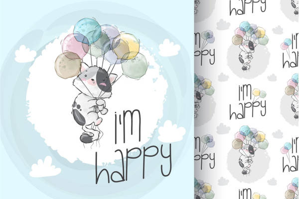 可爱奶牛裁片印花服装，展现童趣与快乐