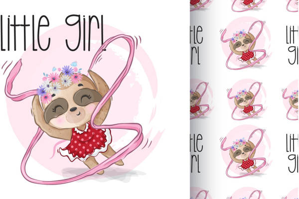 可爱兔子裁片印花服装：萌趣卡通风格儿童服饰设计