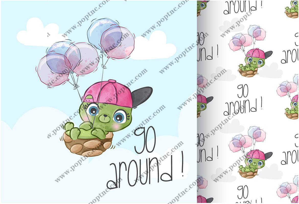 可爱卡通裁片印花服装 时尚个性服装印花设计