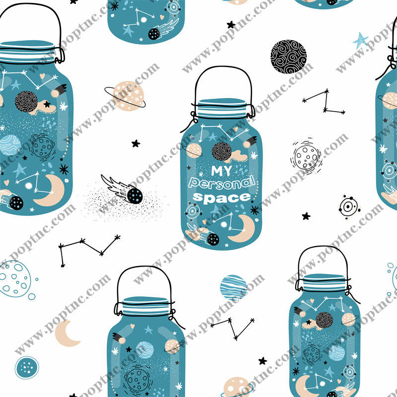 梦幻星空主题面料印花 创意服装印花设计