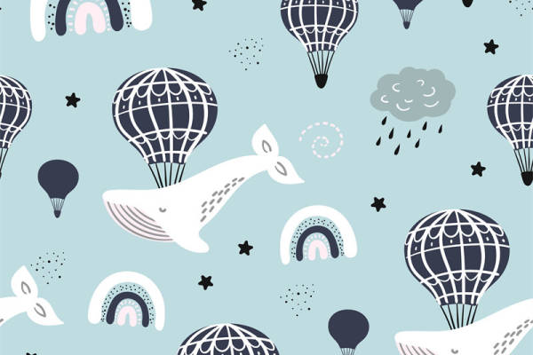 梦幻海洋风格面料印花 儿童服装印花设计