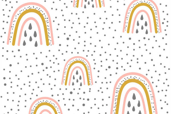 彩色雨滴彩虹图案面料印花服装印花设计