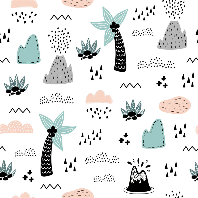 时尚自然风格面料印花图案设计,服装印花新趋势