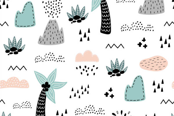 时尚自然风格面料印花图案设计,服装印花新趋势