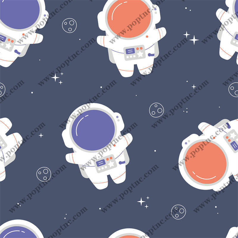 太空探险主题面料印花,创意服装印花设计