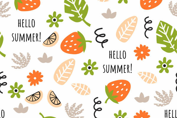 夏季水果主题服装印花面料设计