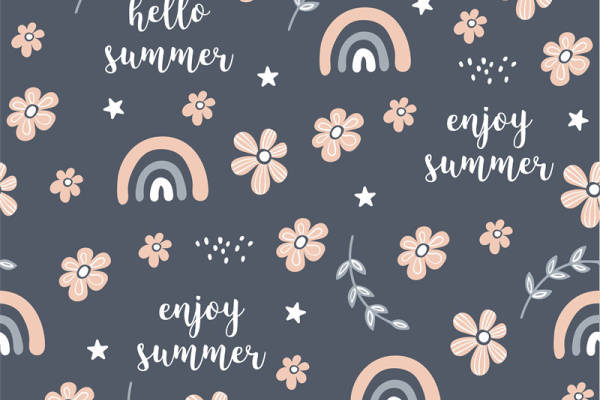 夏季清新花卉面料印花服装印花设计