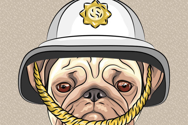 创意卡通沙皮狗裁片印花服装印花设计