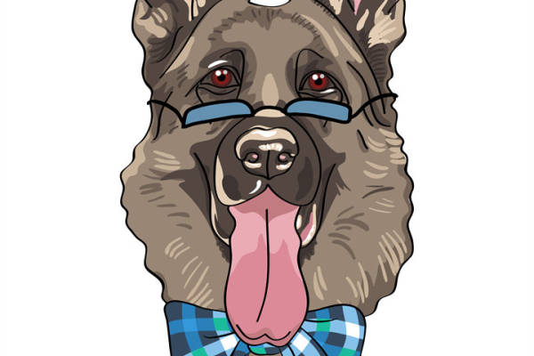 时尚狗狗裁片印花服装设计，趣味卡通风格服装印花