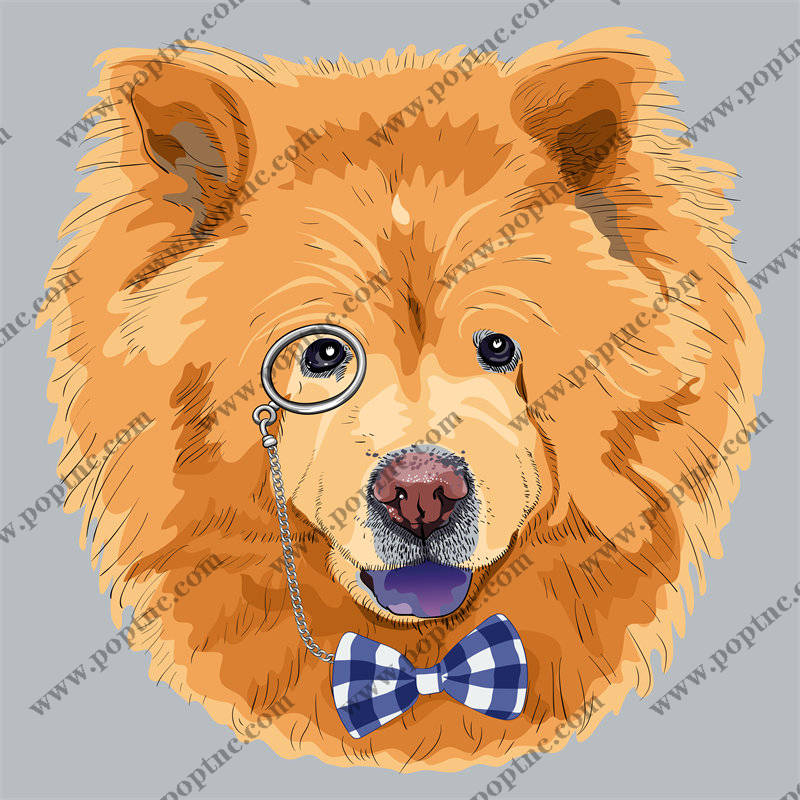 独特可爱狗狗图案裁片印花服装印花设计