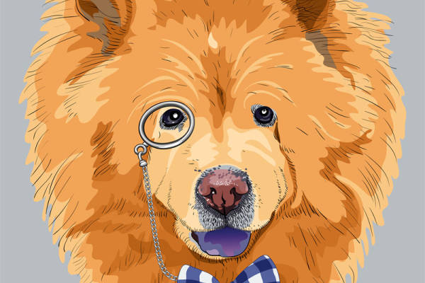 独特可爱狗狗图案裁片印花服装印花设计