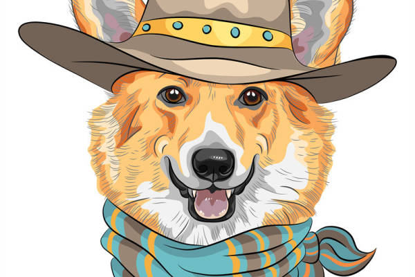 可爱卡通狗裁片印花服装印花设计