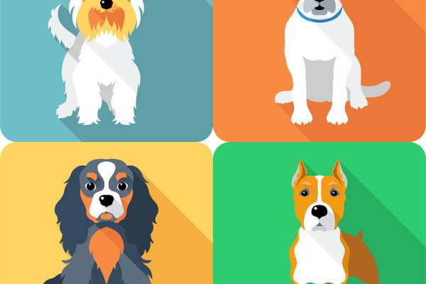 时尚宠物主题裁片印花服装，可爱狗狗图案服装印花设计