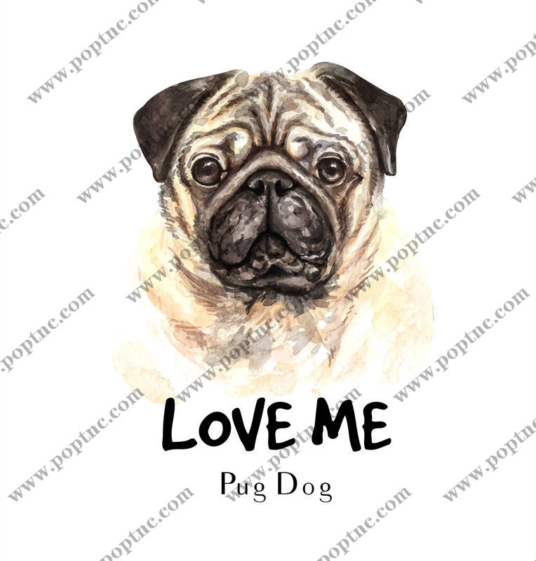 可爱哈巴狗裁片印花服装,展现你的爱犬情怀