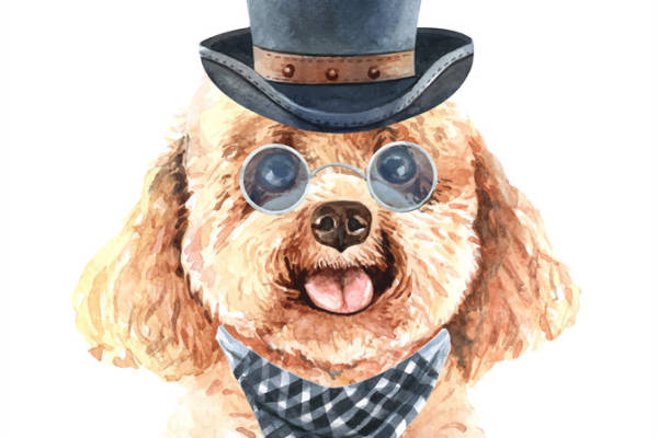 时尚狗狗裁片印花服装 趣味卡通风格服装印花设计