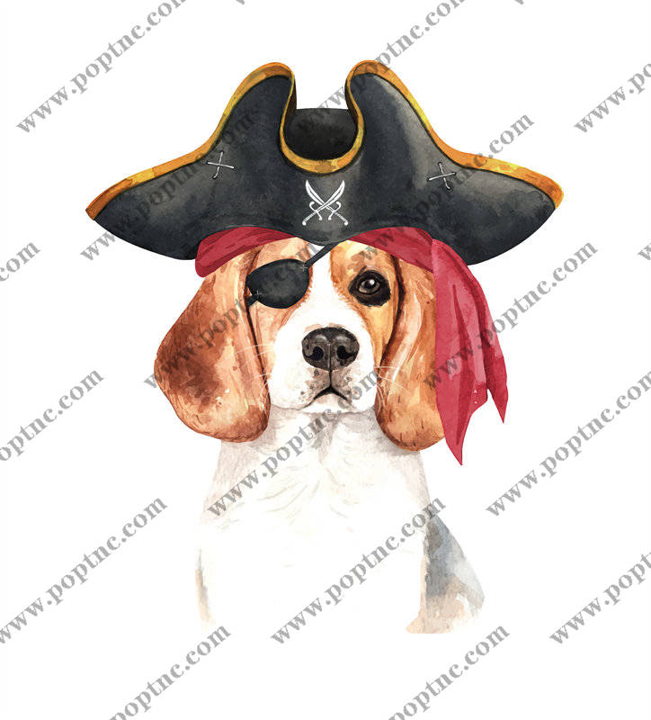 时尚海盗风裁片印花服装印花设计