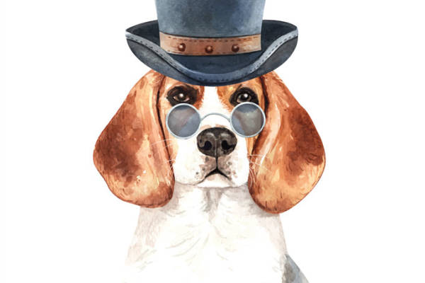 时尚狗狗裁片印花服装印花设计