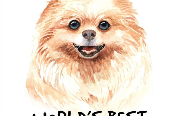 可爱博美犬主题裁片印花服装印花设计