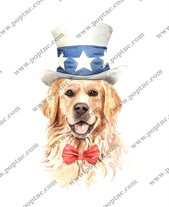 爱国风格狗狗裁片印花服装印花设计