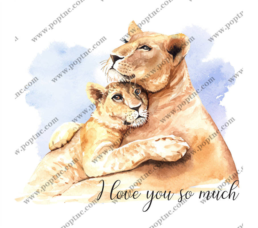 温馨亲子狮子裁片印花服装,传递浓浓爱意