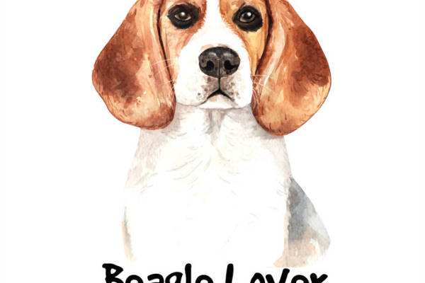 时尚可爱比格犬裁片印花服装印花设计