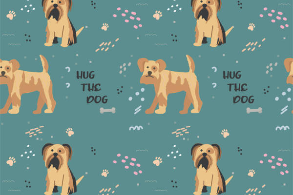 可爱狗狗图案面料印花服装印花设计