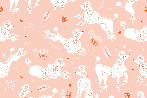 可爱卡通风格羊驼面料印花，适用于儿童服装印花设计