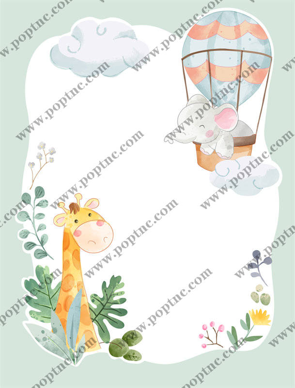 可爱卡通动物裁片印花服装印花设计