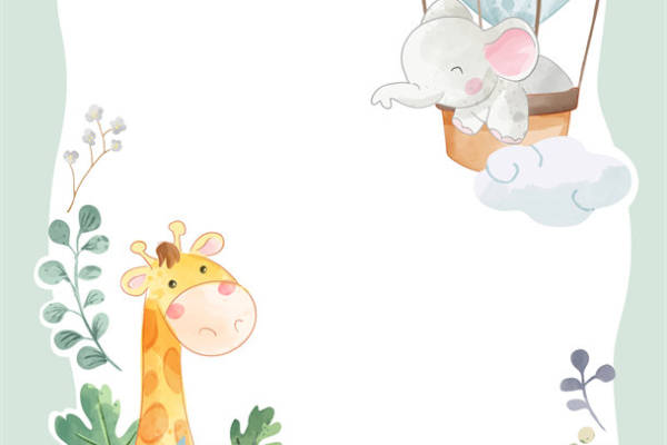 可爱卡通动物裁片印花服装印花设计