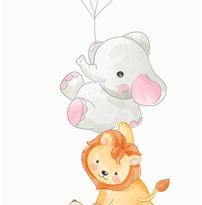 可爱动物裁片印花服装 萌趣卡通图案服装印花设计