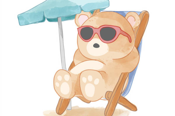 可爱动物裁片印花服装:夏日沙滩度假风设计