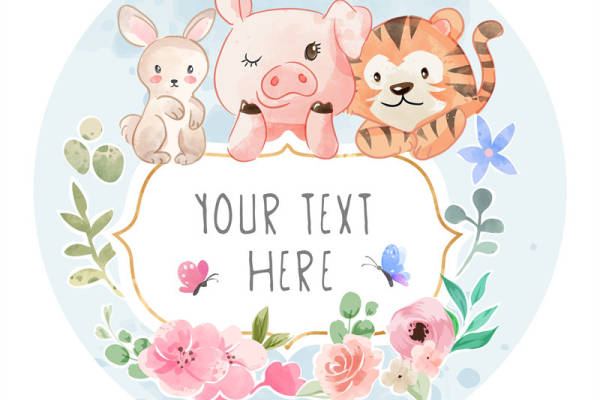 可爱动物裁片印花服装,适合儿童的卡通风格服装印花设计