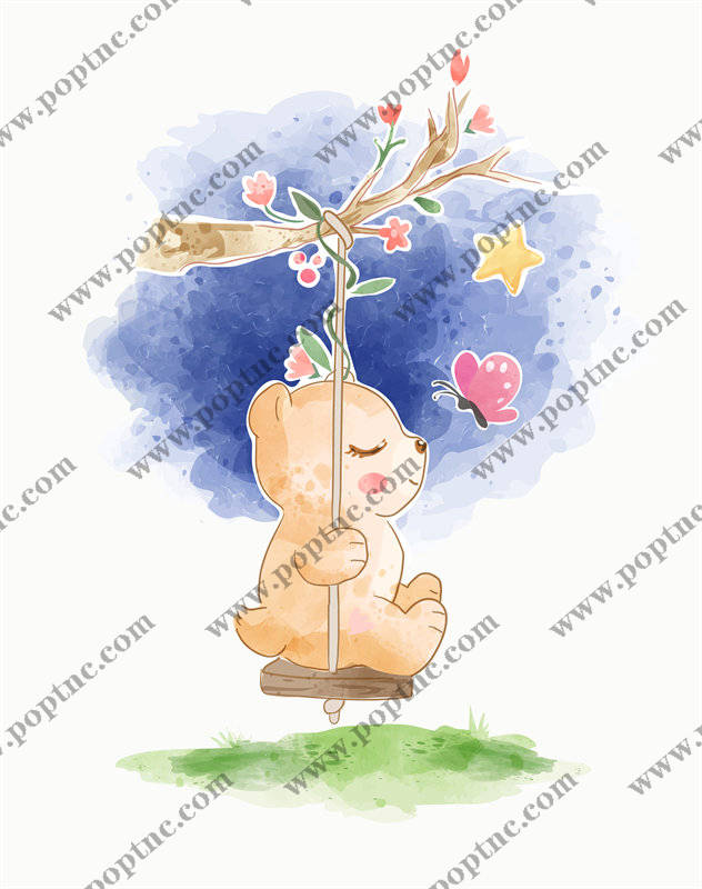 梦幻风小熊裁片印花服装,打造可爱童趣风格