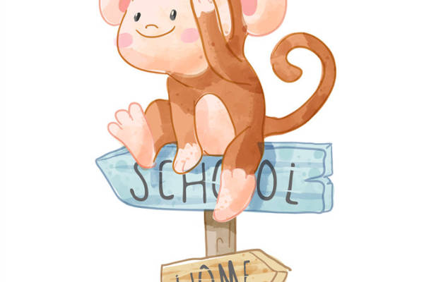 可爱猴子裁片印花服装，引领校园与家庭时尚潮流