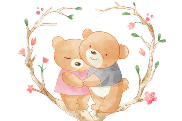 温馨可爱熊宝宝裁片印花服装,适合家庭亲子装