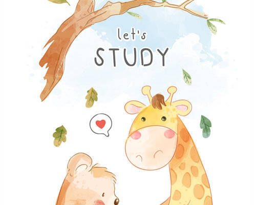 可爱卡通动物裁片印花服装，激发学习热情的儿童时尚