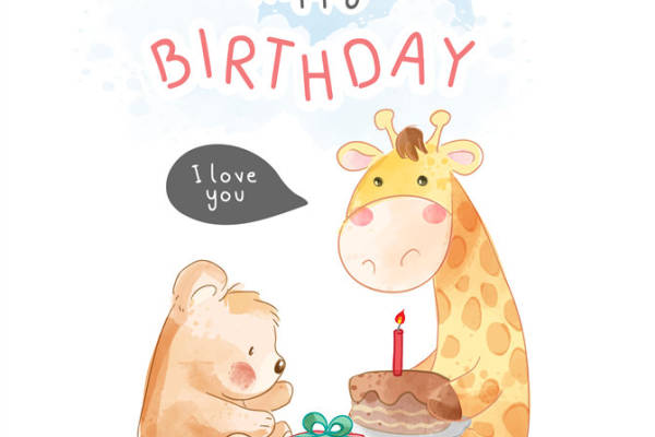 可爱动物裁片印花服装,生日主题服装印花设计