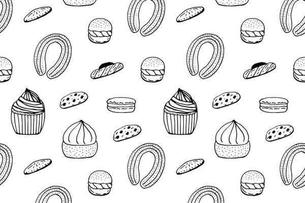 时尚甜品图案面料印花服装印花设计